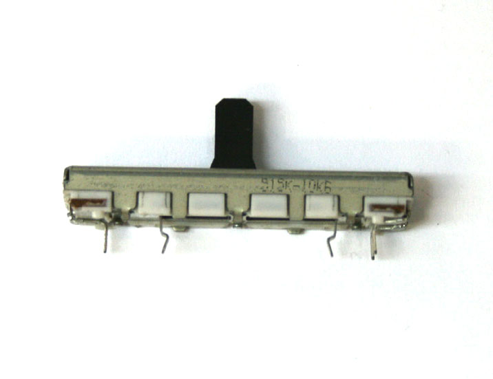 Slide potentiometer, 10KB, 30mm with detents