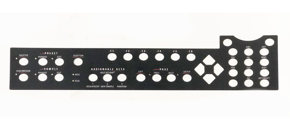 Front panel overlay, E-mu