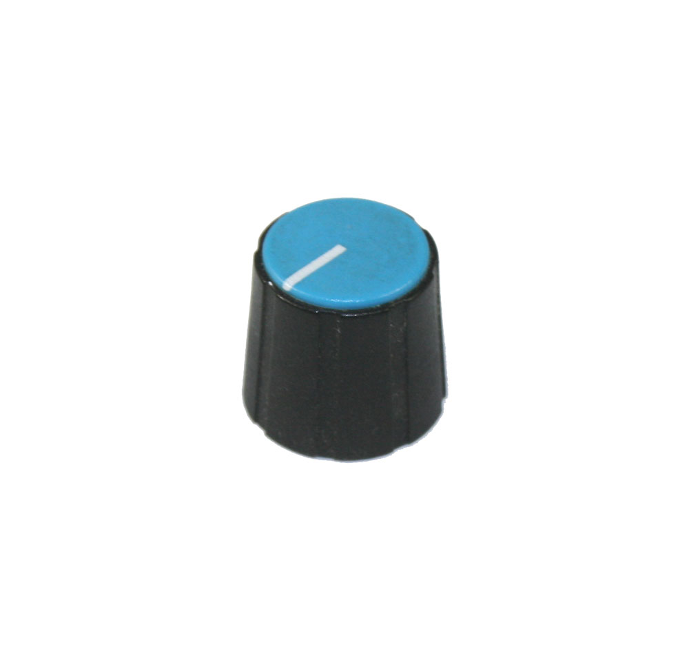 Knob, rotary, blue face