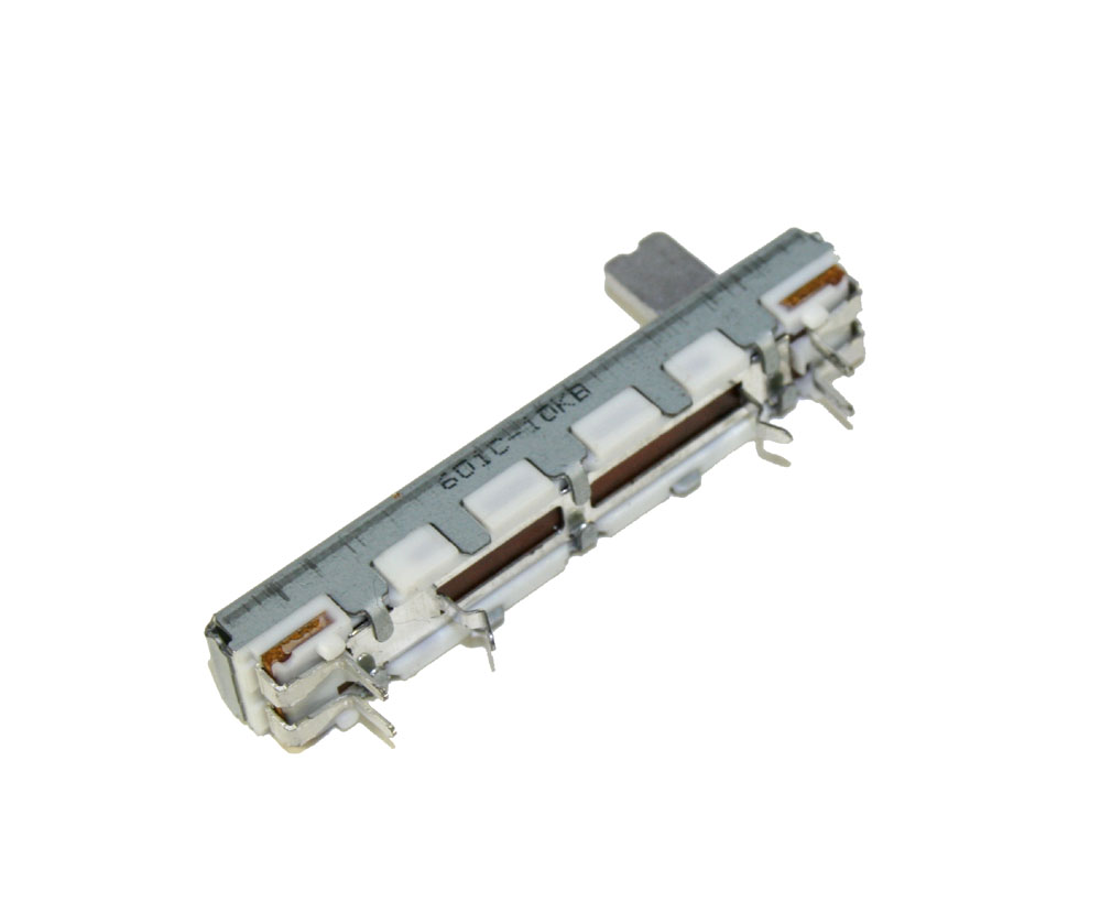 Slide potentiometer, 10KB, with center detent
