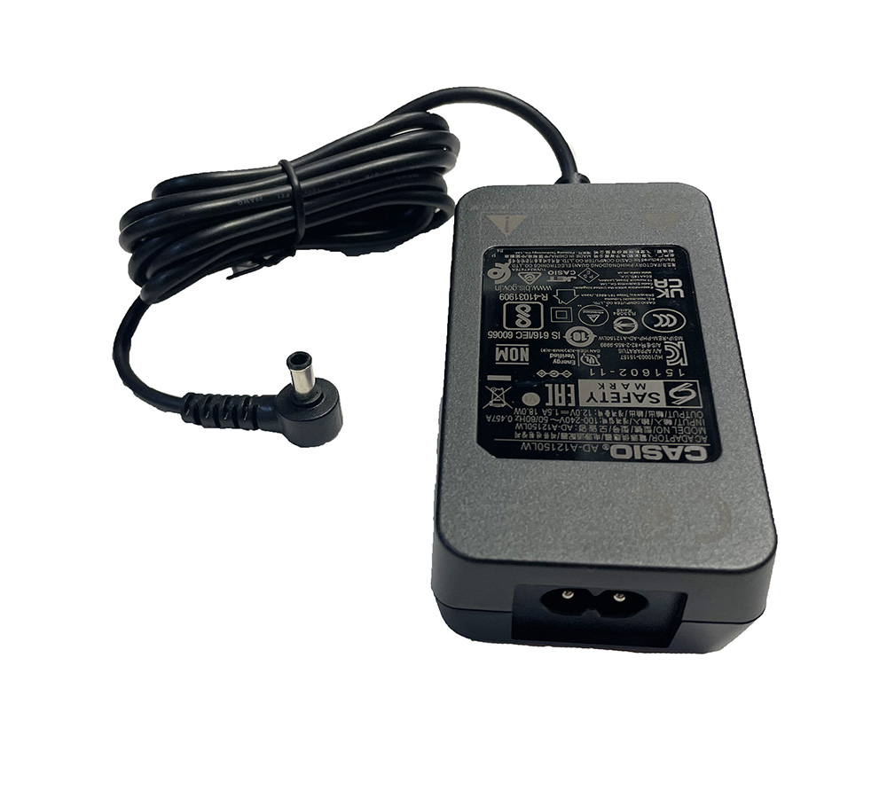 Power adapter, Casio, 12VDC 1500mA