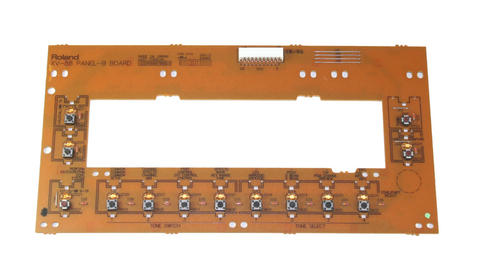 Panel board, center, Roland XV-88