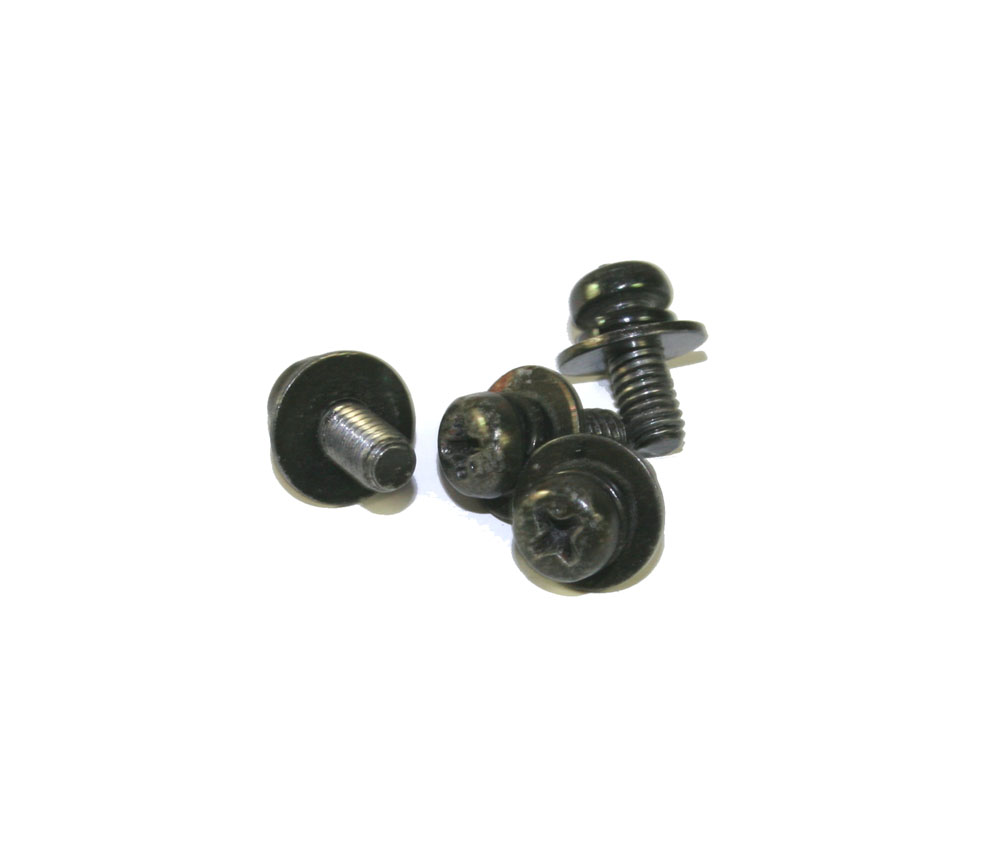 Screws, black, package of 4