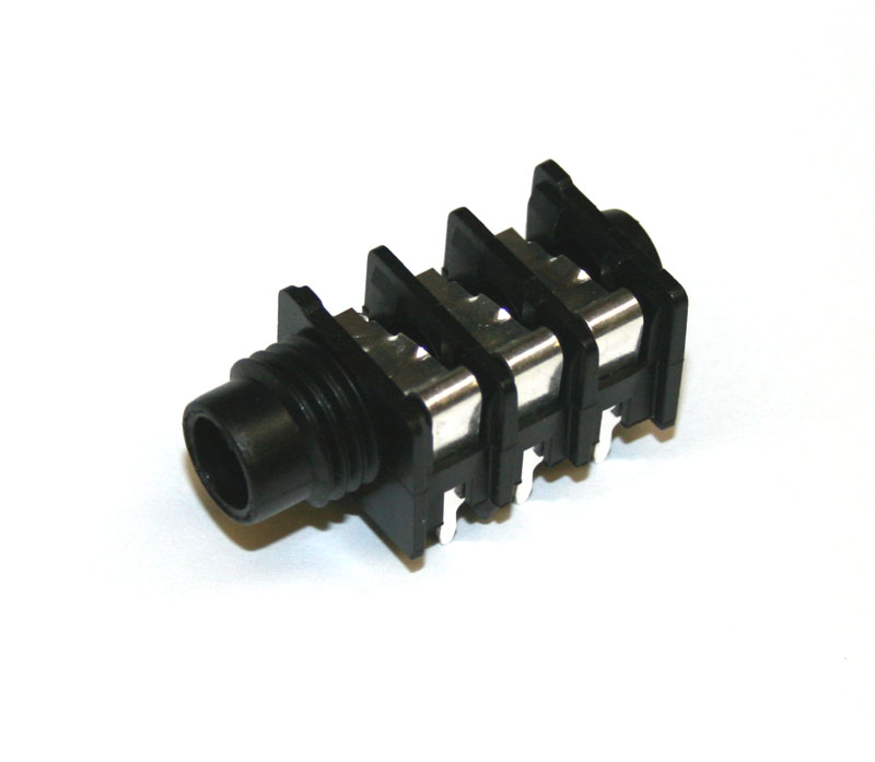 Phone jack, 1/4-inch, 6-pin PCB mount