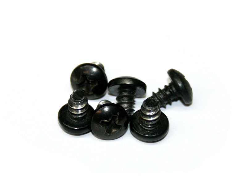 Screws, black, pkg of 6