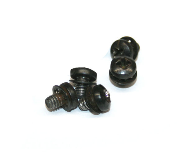 Screws, black, package of 5