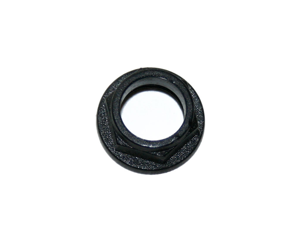 Nut, black plastic, for phone jack