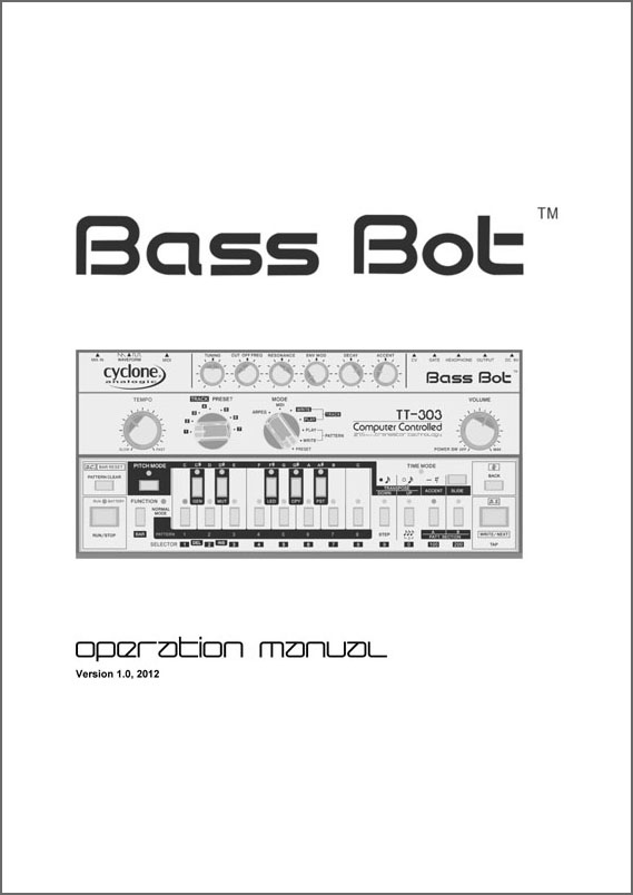 Operation Manual, Cyclone Analogic TT-303 