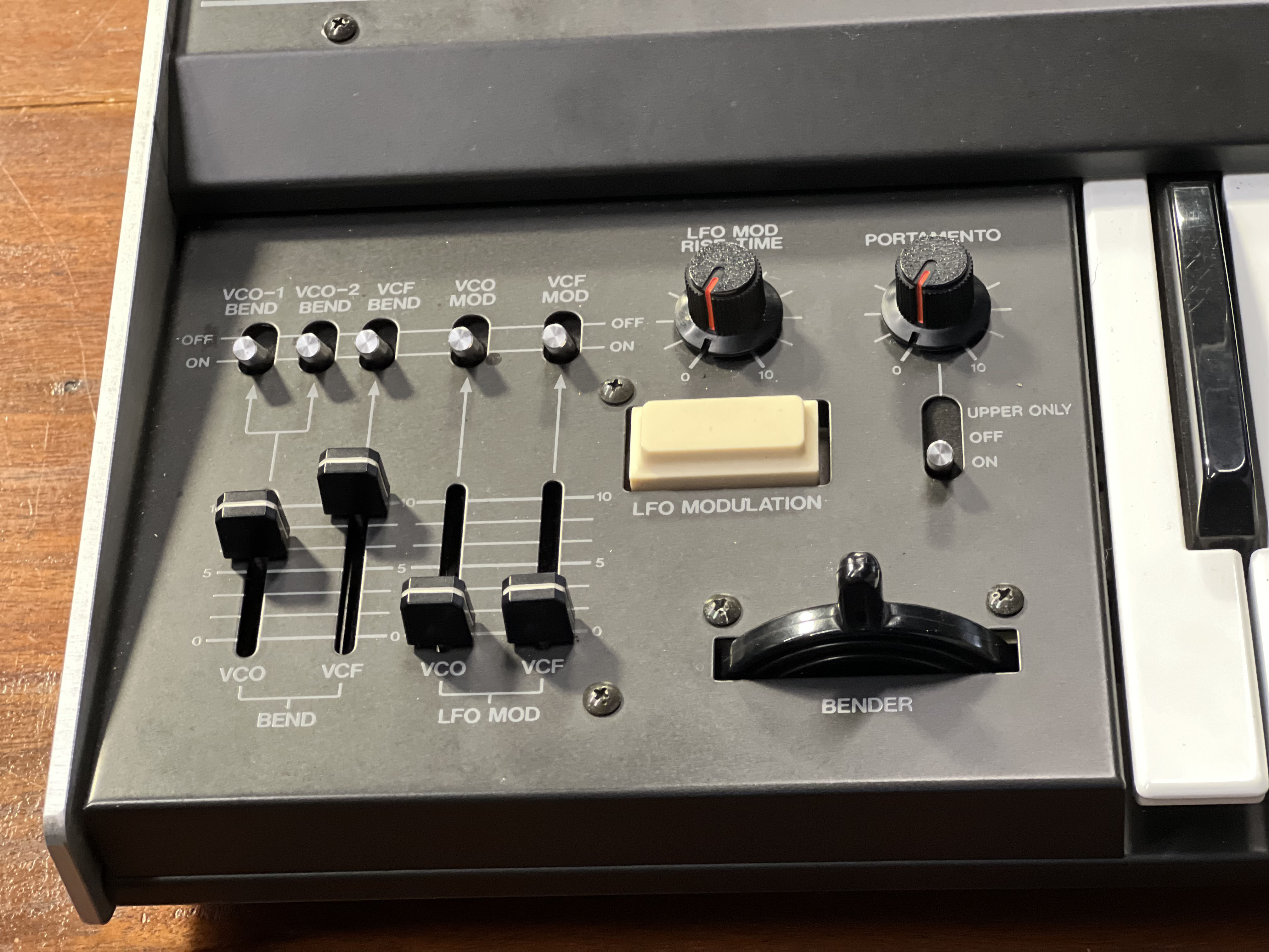 Roland Jupiter 8, with Encore MIDI kit