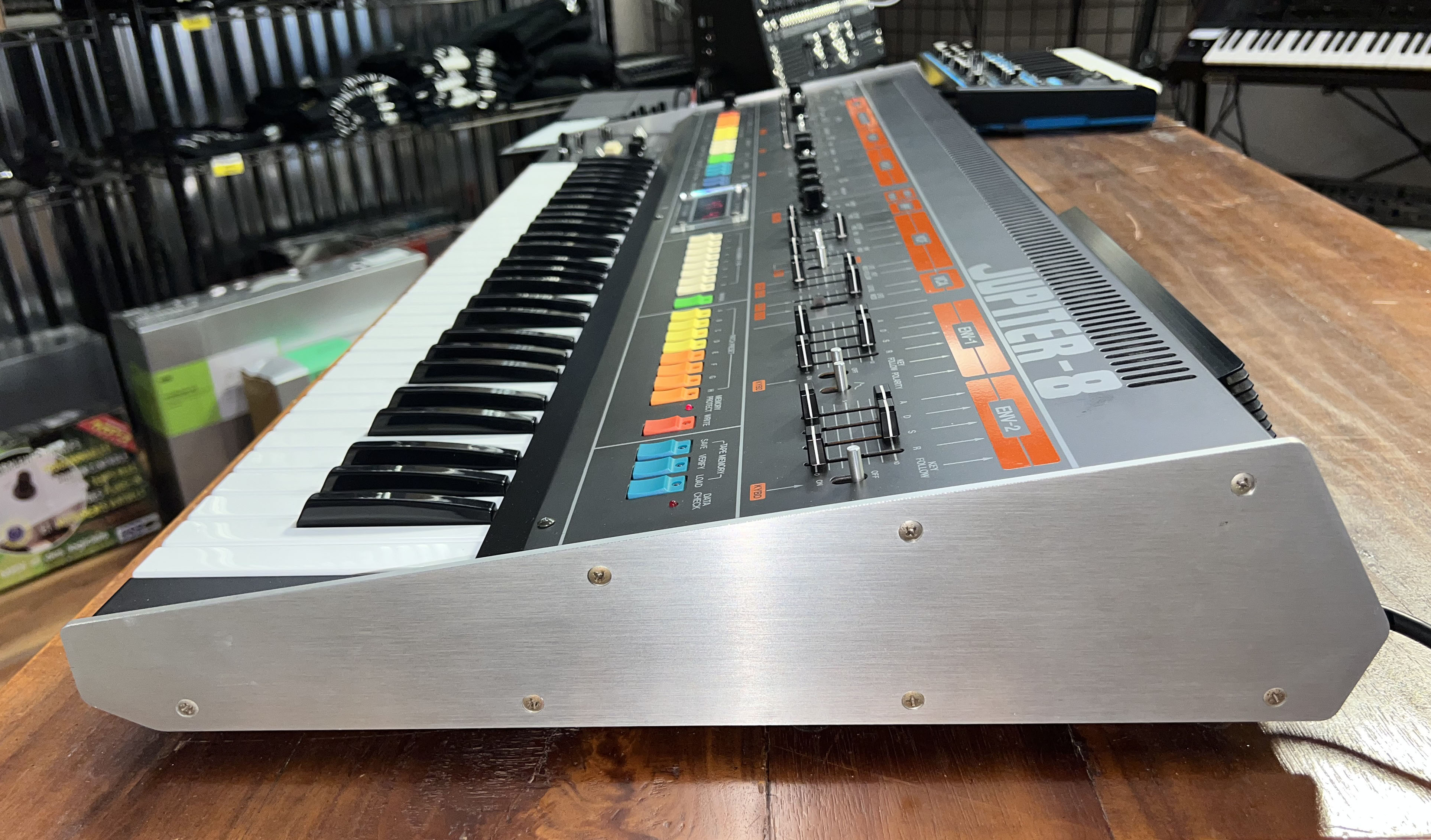 Roland Jupiter 8, with Encore MIDI kit