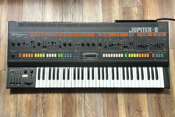 Roland Jupiter 8, with Encore MIDI kit