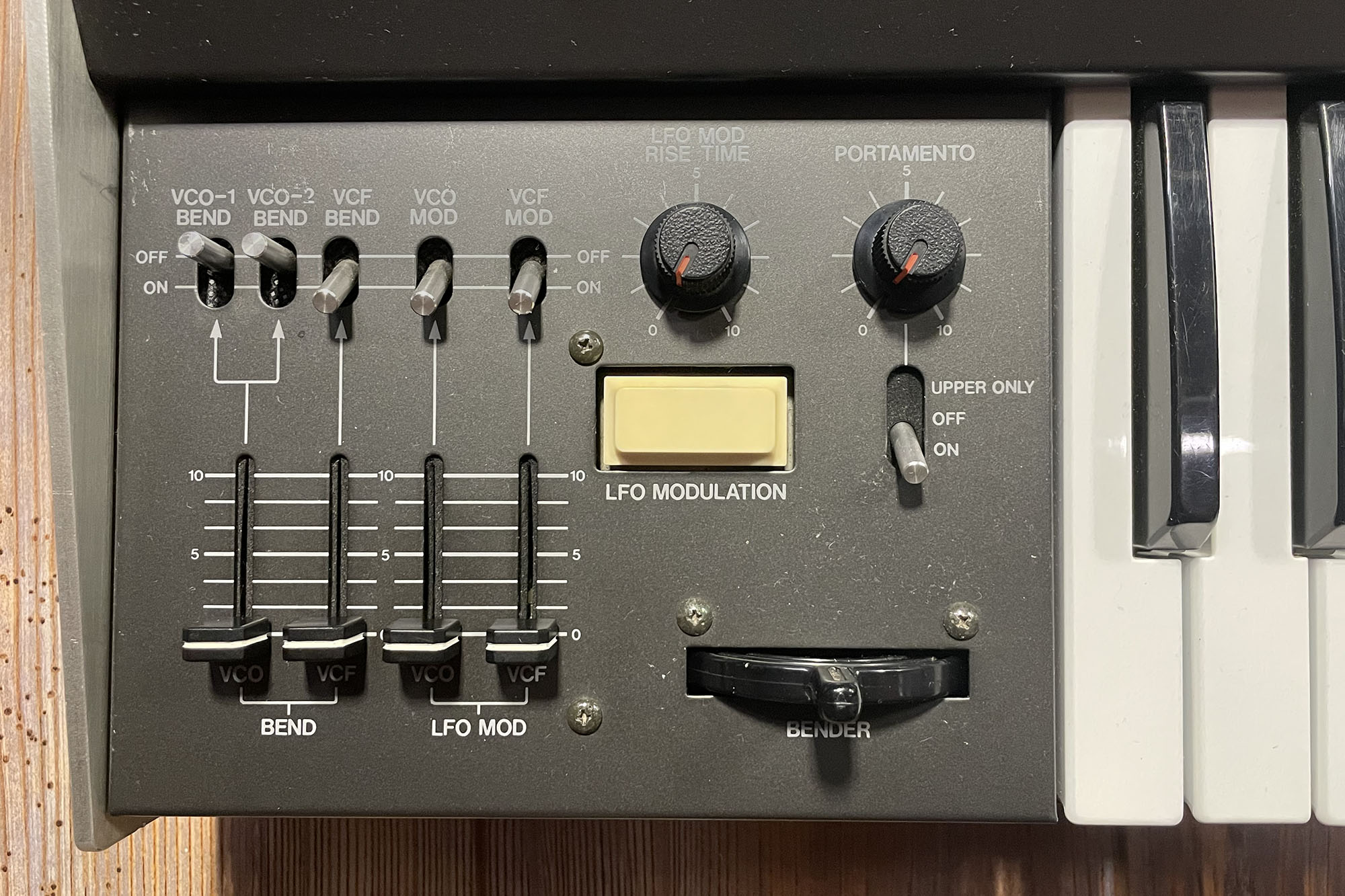 Roland Jupiter 8, with Encore MIDI kit