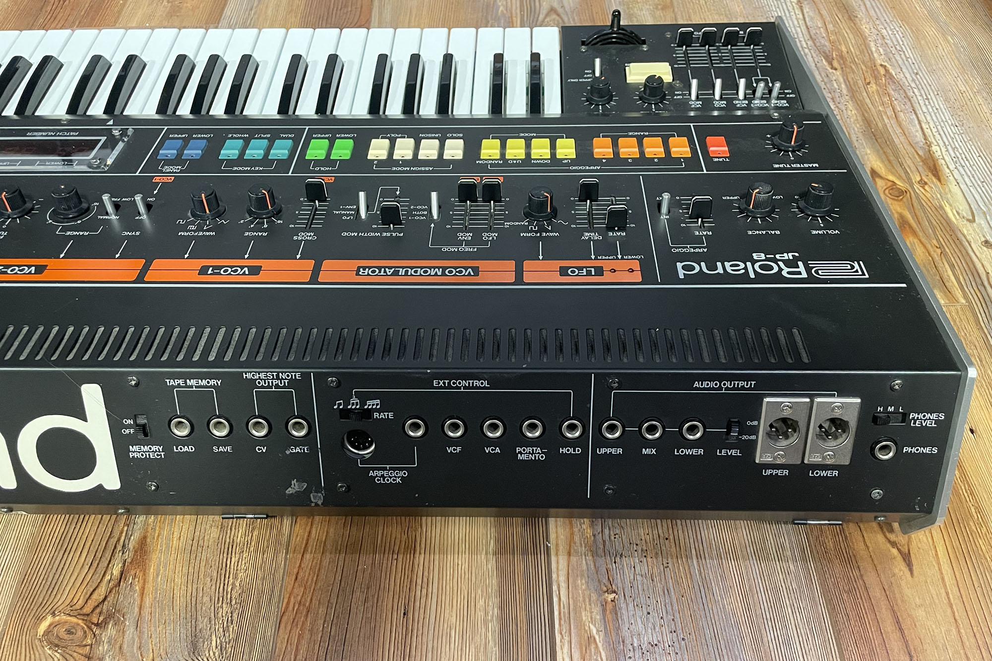 Roland Jupiter 8, with Encore MIDI kit