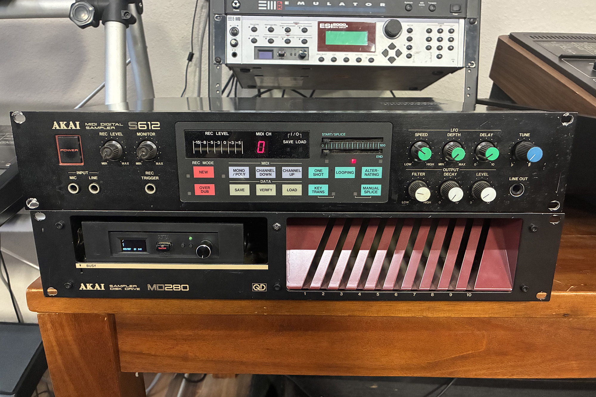 Akai S612 with MD280 and GoTek drive