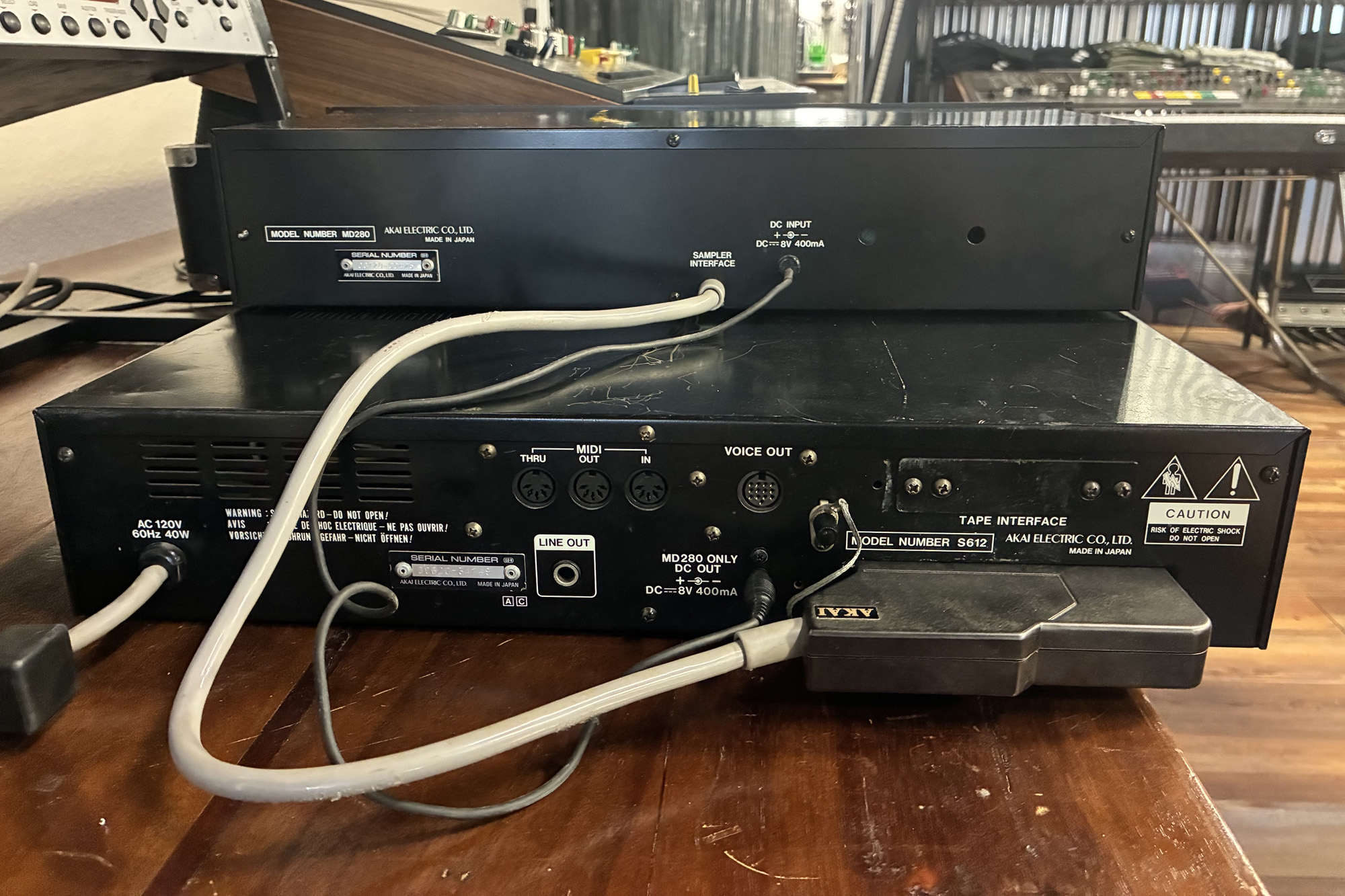 Akai S612 with MD280 and GoTek drive — view 7