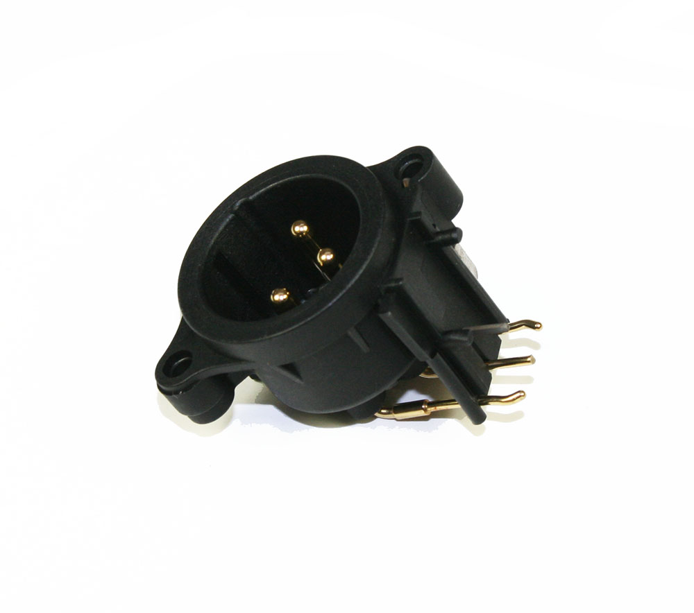 XLR jack, male, PCB mount