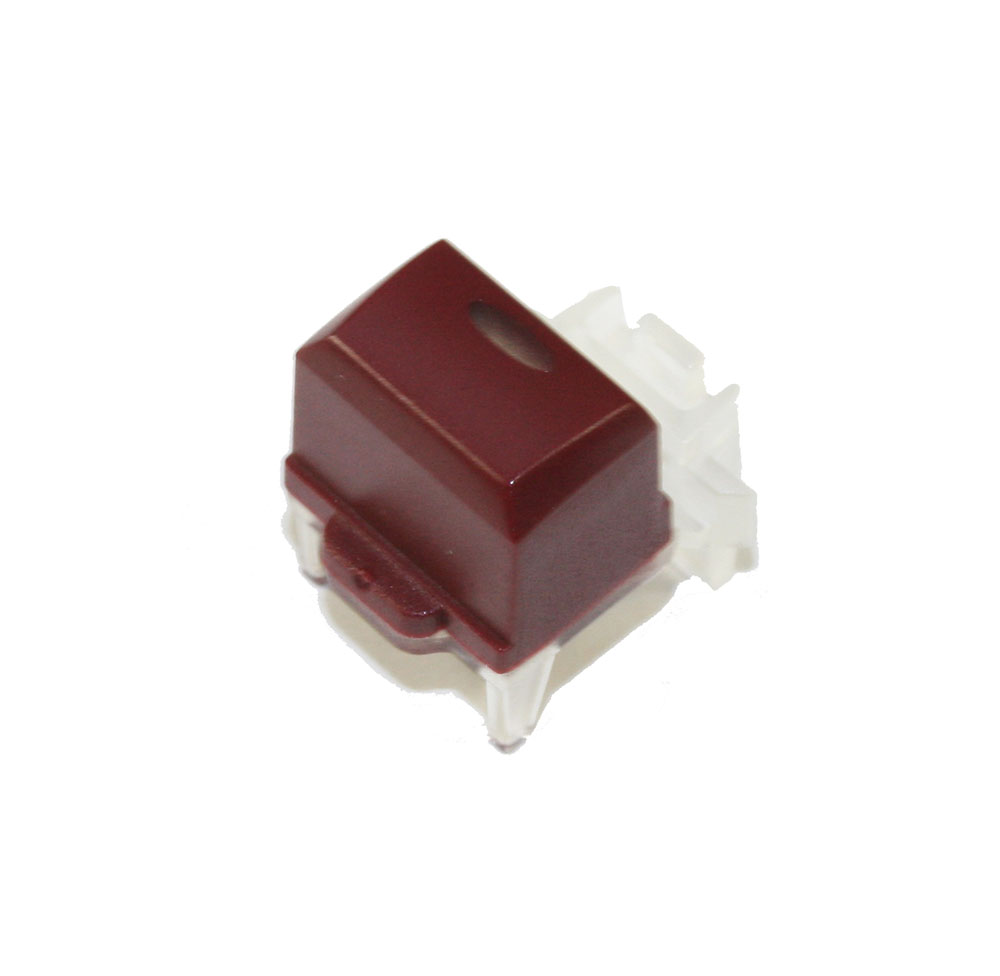 Button, red, 13x8mm with LED window, Roland