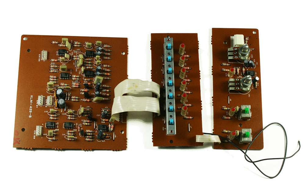 Panel boards, center, Korg