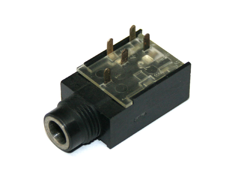 Phone jack, 1/4-inch, 5-pin PCB mount