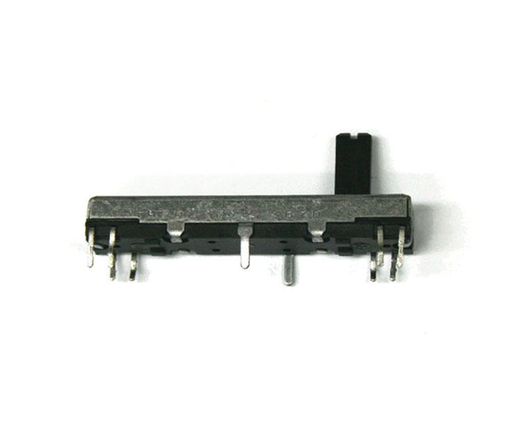 Slide potentiometer, 50KBx2 with detent, 30mm