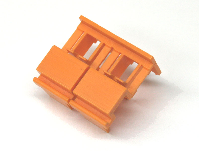 Button, orange, double, Roland Juno-106