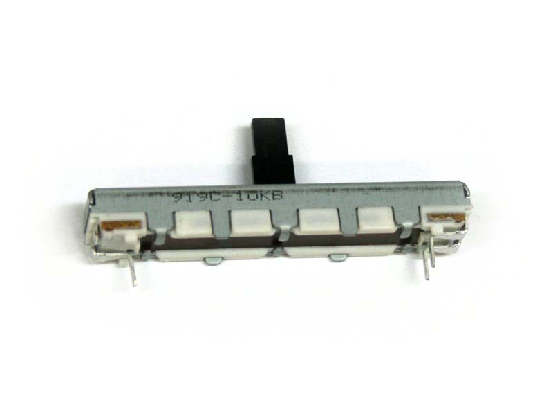 Slide potentiometer, 10KB, 30mm with center detent