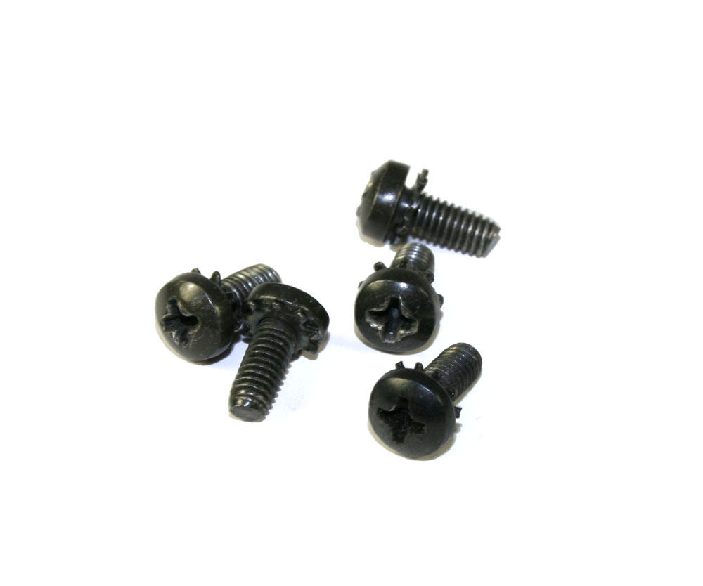 Screws, black, set of 5