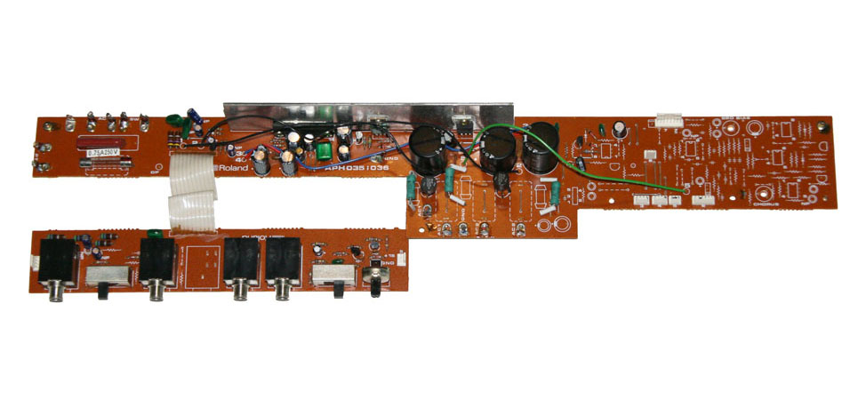 Power supply/jack board assembly, Roland HP-60