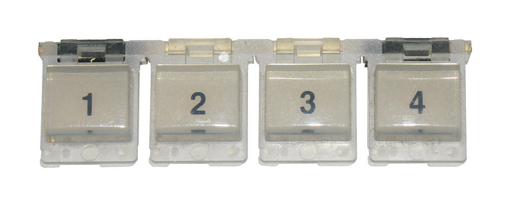 Button set, numbers 1-4, Yamaha