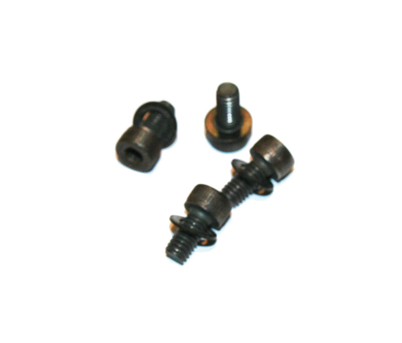 Screws, black hex-head, 8mm, set of 4