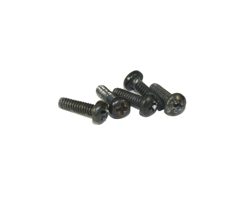 Screws, black, 1/2-inch, set of 5