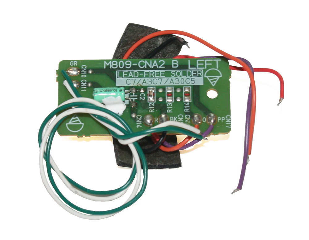 Speaker connector board, left, Casio